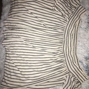 Off the shoulder striped top